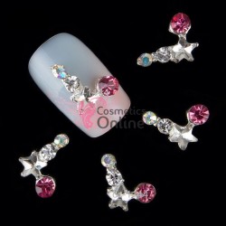 Decoratiuni 3D Metalice 073 Steluta cu Strasuri 